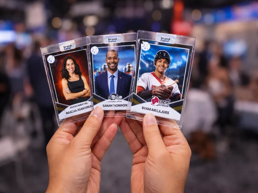 Personalized AI trading card created for a guest at a corporate event