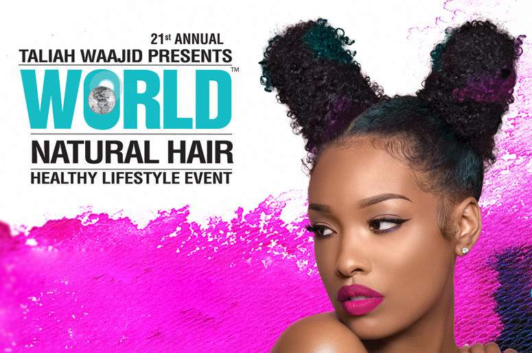 Guests at the Taliah Waajid World Natural Hair & Healthy Lifestyle Event photobooth activation